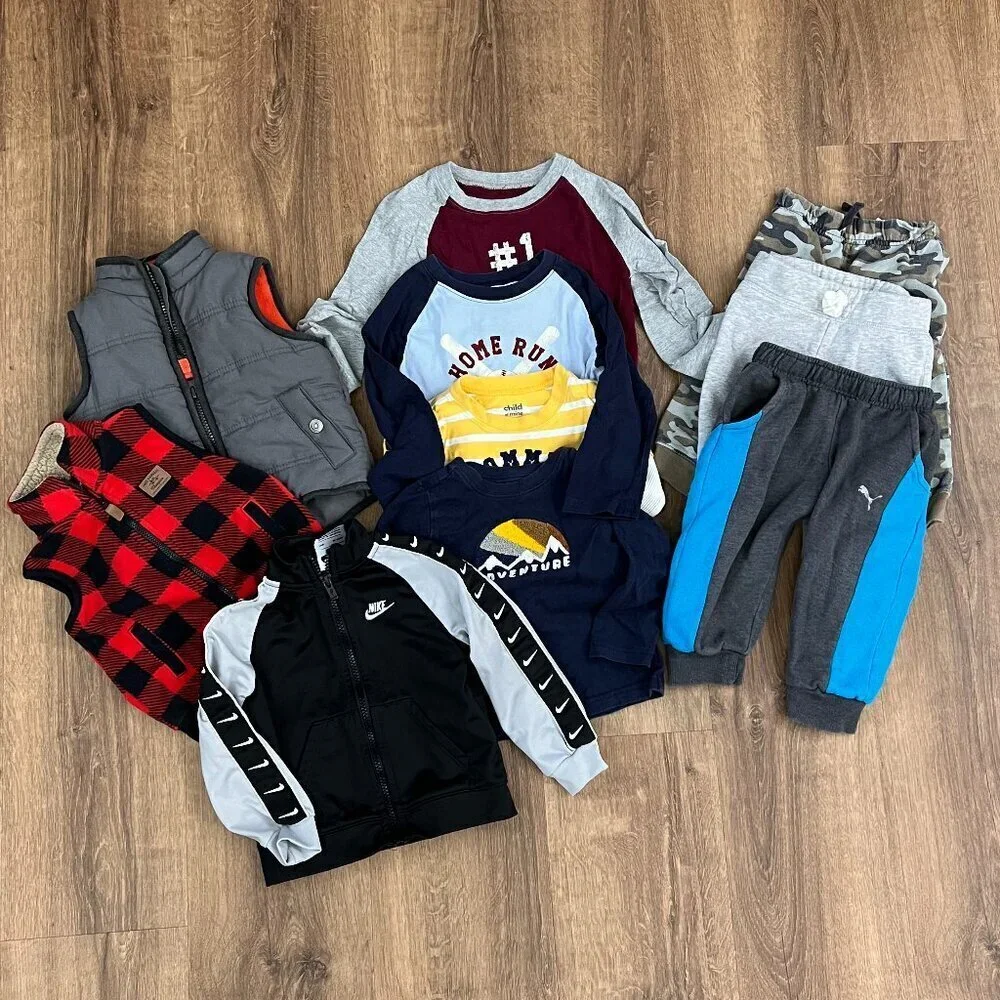 Boys Shirts, Pants, Vests, and Jacket Bundle 18M